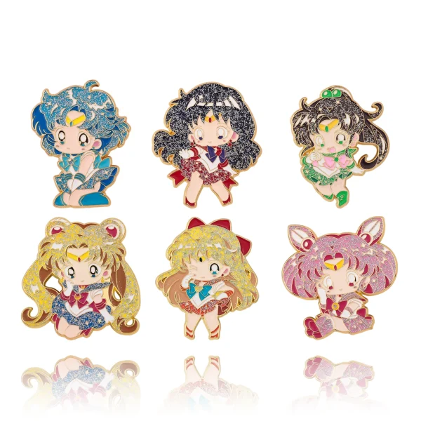 Anime Character Enamel Lapel Pin Cartoon Backpack Badge Metal Souvenir